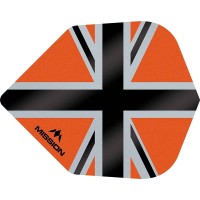 Masquedardos Feathers Mission Darts No 6 Std Alliance-x Union Jack black orange F3122