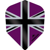 Masquedardos Plume Mission Darts No 6 Std Alliance-x Union Jack Negru Purpuriu F3123