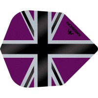 Masquedardos Feathers Mission Darts No 6 Std Alliance-x Union Jack black purple F3123