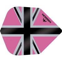 Masquedardos Feathers Mission Darts No 6 Std Alliance-x Union Jack black pink F3124