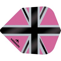 Masquedardos Feathers Mission Darts No 6 Std Alliance-x Union Jack black pink F3124