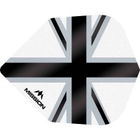 Masquedardos Feathers Mission Darts No 6 Std Alliance-x Union Jack Black and white