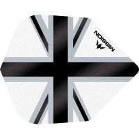 Masquedardos Feathers Mission Darts No 6 Std Alliance-x Union Jack Black and white