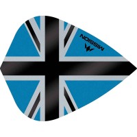 Masquedardos Feathers Mission Darts Kite Alliance-x Union Jack black and blue