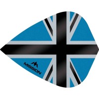 Masquedardos Feathers Mission Darts Kite Alliance-x Union Jack black and blue