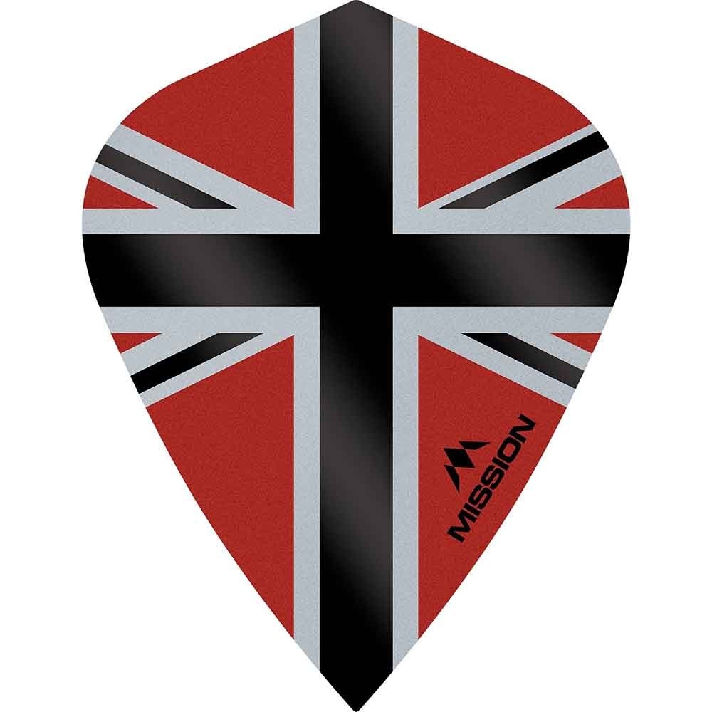 Masquedardos Plumas Mission Darts Kite Alliance-x Union Jack Negro Black F3113