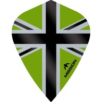 Masquedardos Feathers Mission Darts Kite Alliance-x Union Jack black green F3114