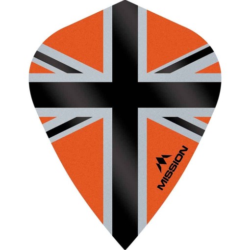 Masquedardos Feathers Mission Darts Kite Alliance-x Union Jack black orange F3115