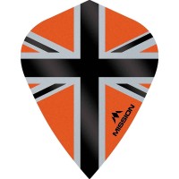 Masquedardos Feathers Mission Darts Kite Alliance-x Union Jack black orange F3115