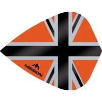 Masquedardos Feathers Mission Darts Kite Alliance-x Union Jack black orange F3115