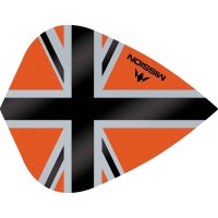 Masquedardos Feathers Mission Darts Kite Alliance-x Union Jack black orange F3115