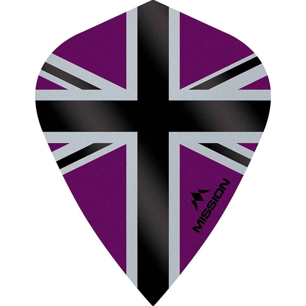 Masquedardos Piume Mission Darts Kite Alliance-x Union Jack nero viola F3116