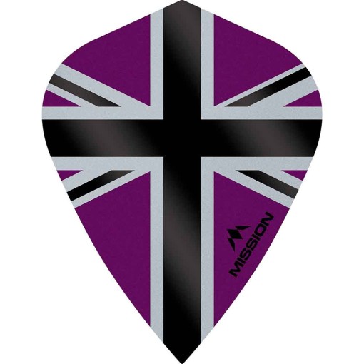 Masquedardos Piume Mission Darts Kite Alliance-x Union Jack nero viola F3116