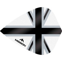 Masquedardos Feathers Mission Darts Kite Alliance-x Union Jack black and white F3118