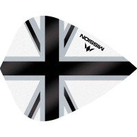 Masquedardos Feathers Mission Darts Kite Alliance-x Union Jack black and white F3118