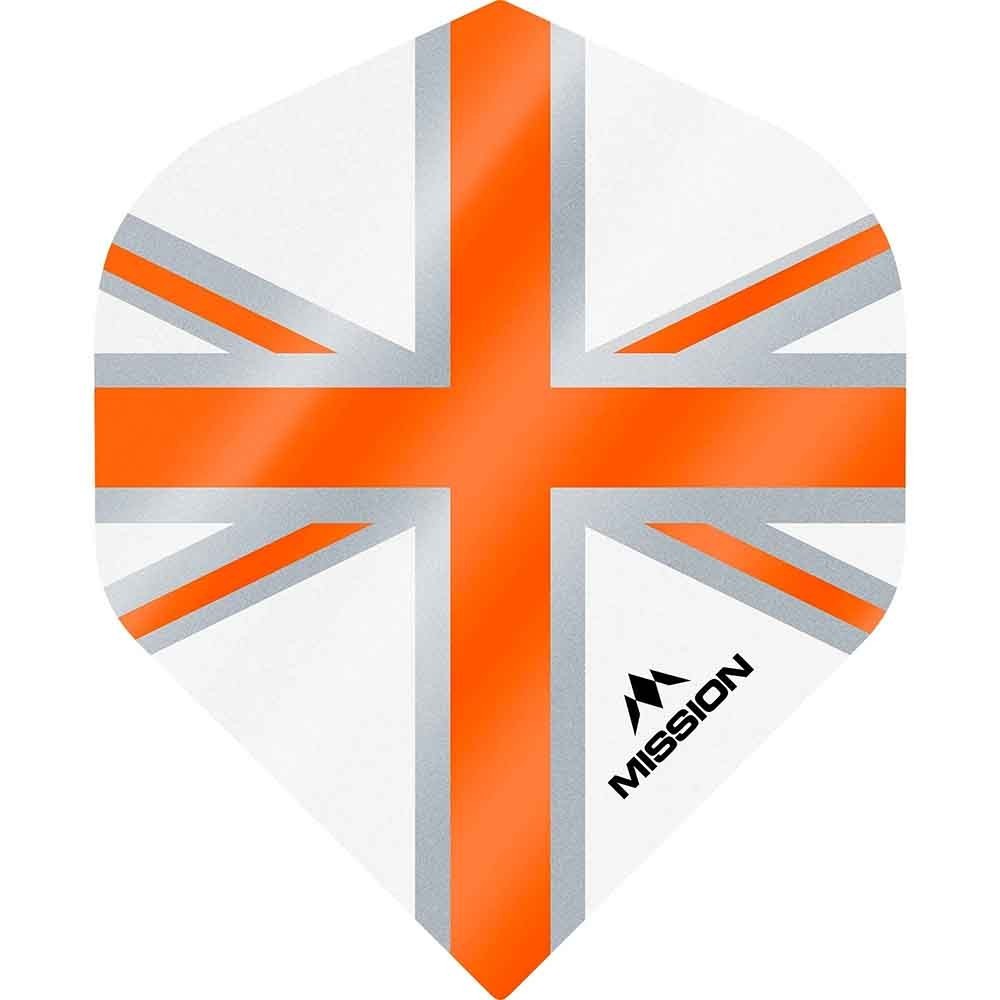 Masquedardos Suojat Mission Darts No2 Std Alliance Union Jack Valkoinen Orange F3129