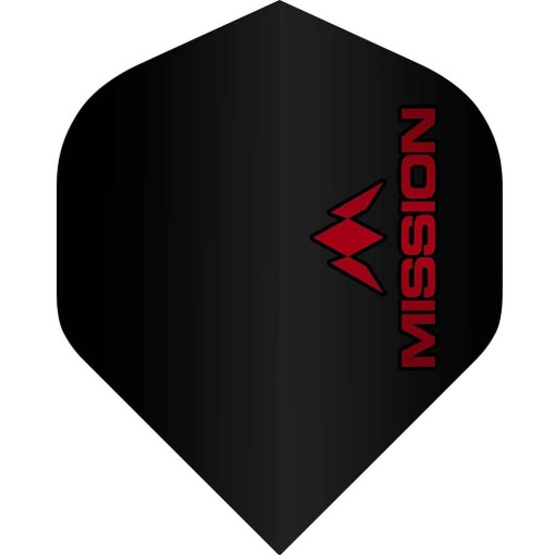 Masquedardos Plumas Mission Darts No2 Std Logo vermelho