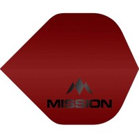 Masquedardos Plumas Mission Darts No2 Std Logo Rojo Mate F1950