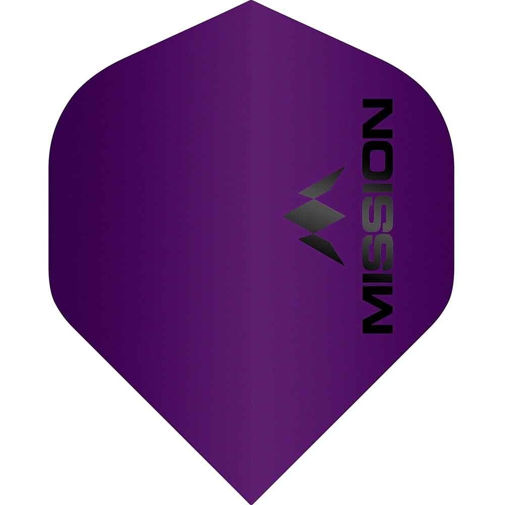 Masquedardos Plumas Mission Darts No2 Std Logo Morado Mate F1962