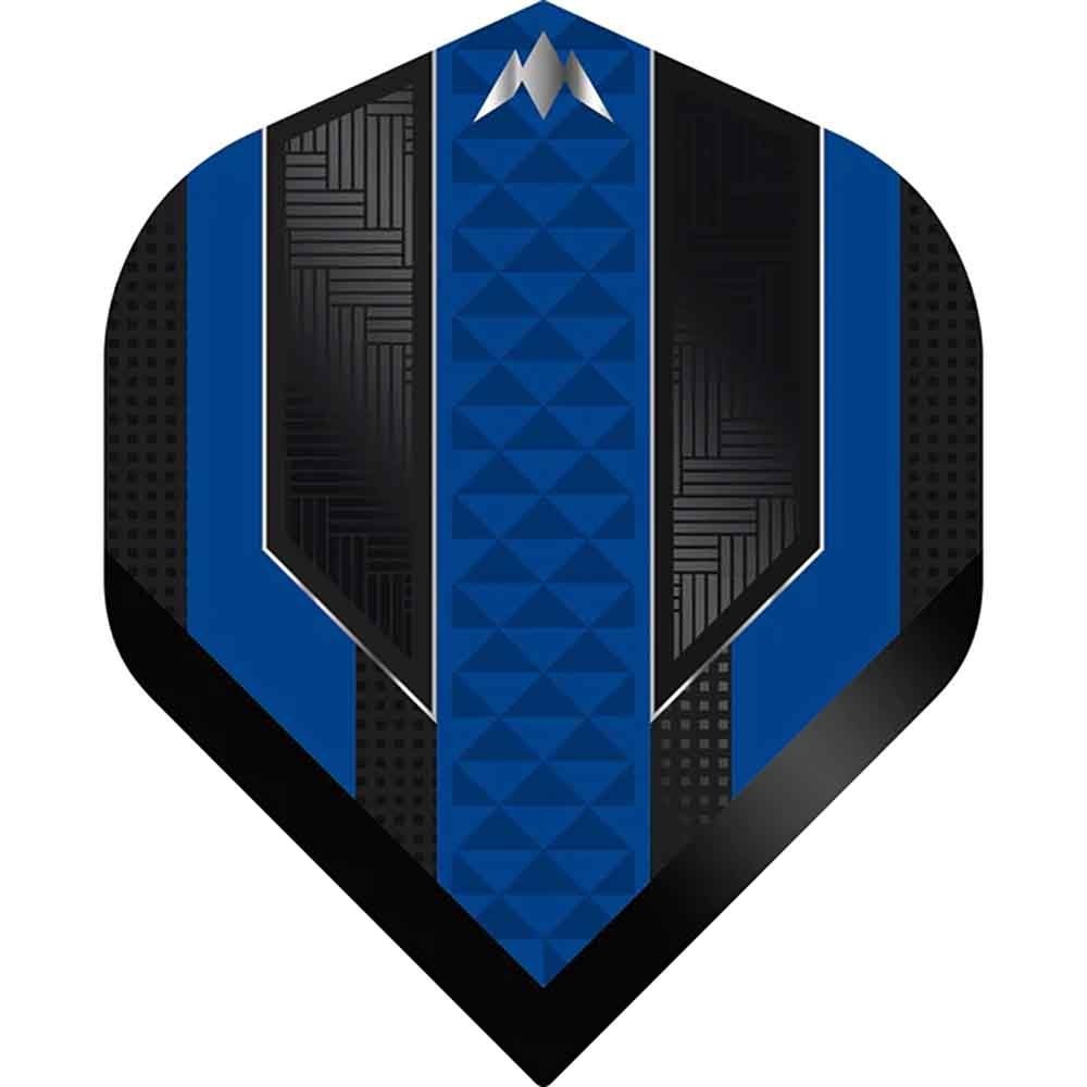 Masquedardos Feathers Mission Darts Feathers No 2 Std Temple Black Blue F3363