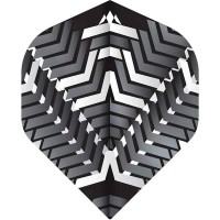 Masquedardos Feathers Mission Darts Feathers No 2 Std Vex black white F33454