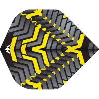 Masquedardos Feathers Mission Darts Feathers No 2 Std Vex black yellow F3348