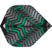 Masquedardos Feathers Mission Darts Feathers No 2 Std Vex black green F3349