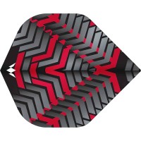 Masquedardos Feathers Mission Darts Feathers No 2 Std Vex black red F3350