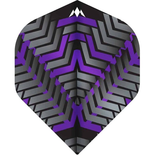 Masquedardos Feathers Mission Darts Feathers No 2 Std Vex black purple F3351