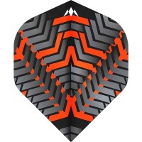 Masquedardos Feathers Mission Darts Feathers No 2 Std Vex black orange F3354