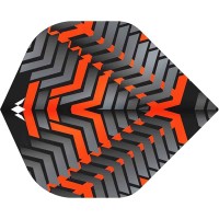 Masquedardos Feathers Mission Darts Feathers No 2 Std Vex black orange F3354