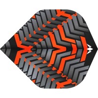 Masquedardos Feathers Mission Darts Feathers No 2 Std Vex black orange F3354