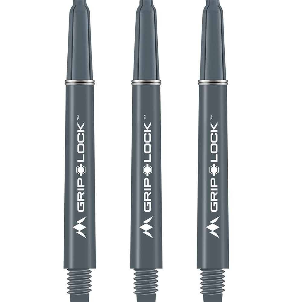 Masquedardos Cañas Mission Darts Griplock Gris Corta 34mm S1090