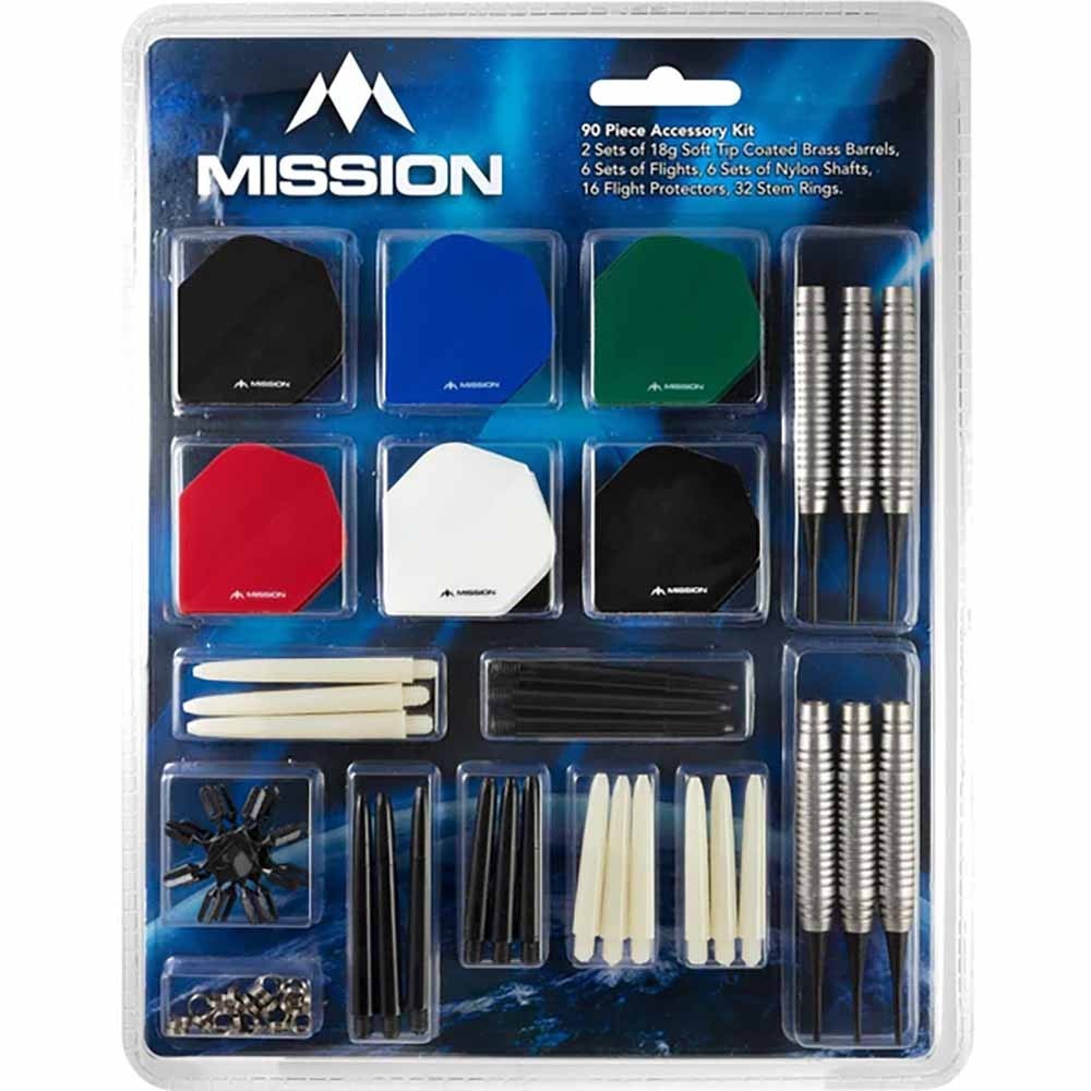 Masquedardos Pack of Darts Accessory Kit 90 Mission Darts It's a plastic tip