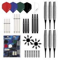 Masquedardos Pack Dardo Accessory Kit 90 Mission Darts Punte di plastica Bx134