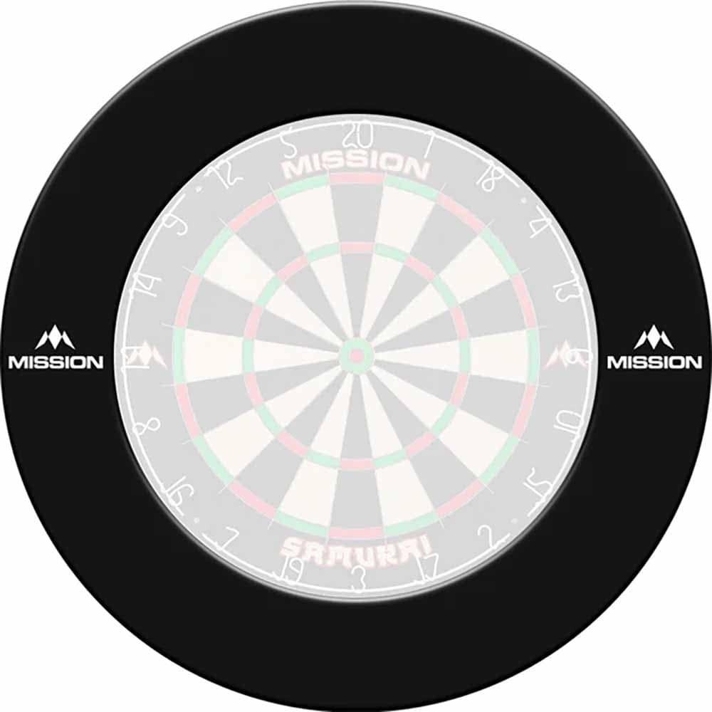 Masquedardos Dartboard Surrounds Černý Logo Mission Darts Černý Su051