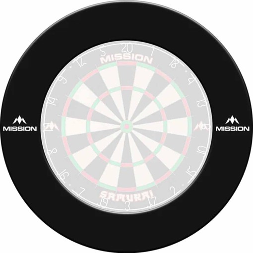 Masquedardos Dartboard Surrounds Černý Logo Mission Darts Černý Su051