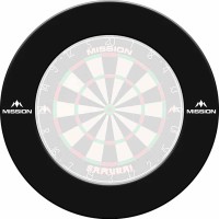 Masquedardos Dartboard Surrounds Černý Logo Mission Darts Černý Su051