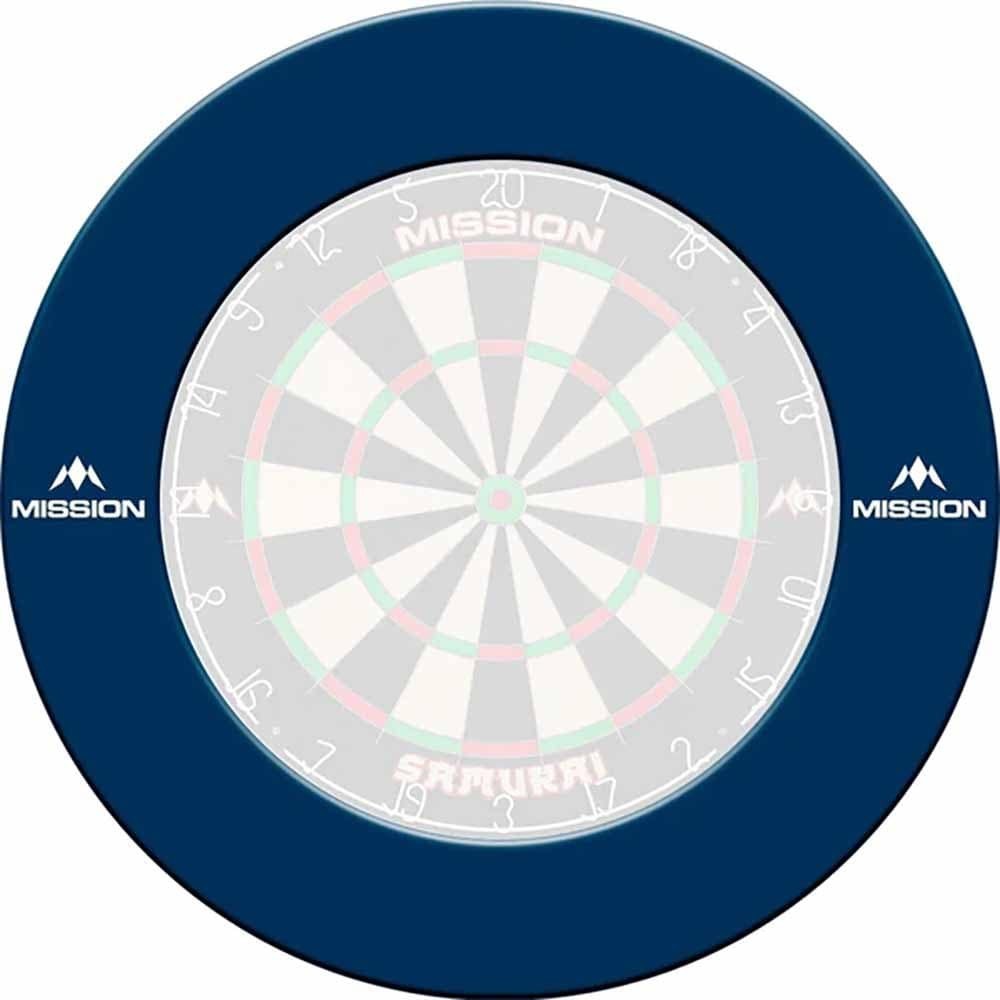 Masquedardos Dartboard Surrounds Black Logo Mission Darts Blue Su053