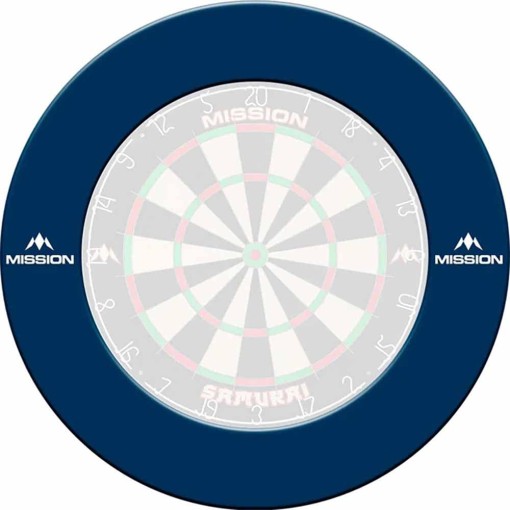 Masquedardos Dartboard Surrounds Black Logo Mission Darts Blue Su053