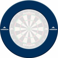 Masquedardos Dartboard Surrounds Black Logo Mission Darts Blue Su053