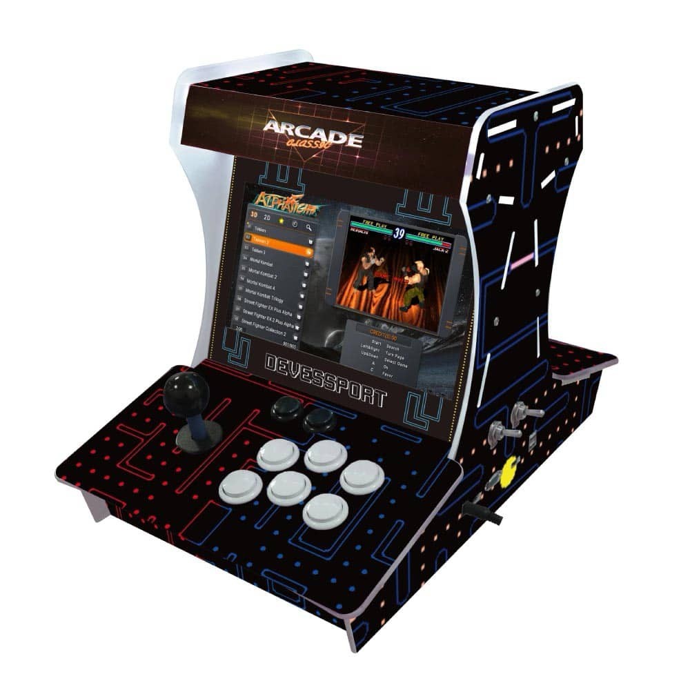 Masquedardos Arcade Bartop Tournament Dual screen 10.1” 2 players +6000 games 3718