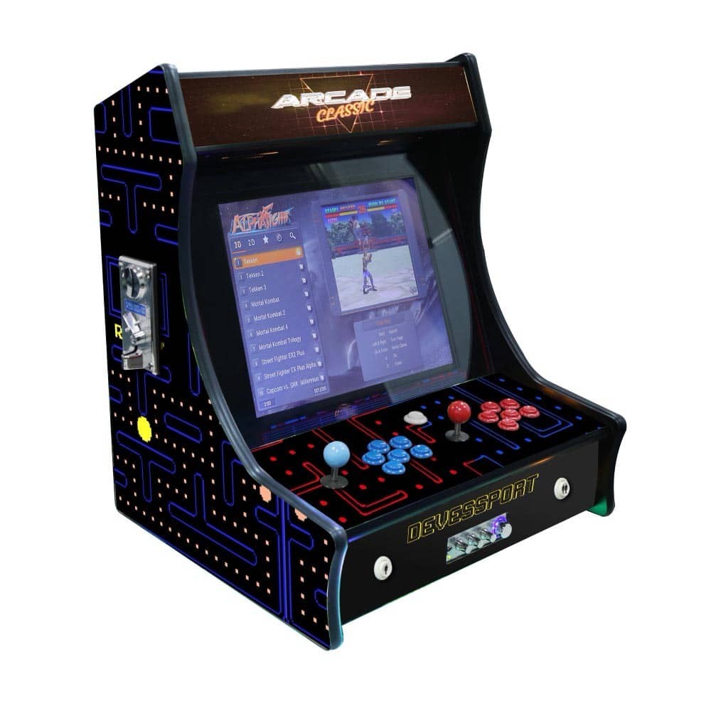 Masquedardos Arcade Bartop Pacman Screen 19p 2 players +6000 games 3726