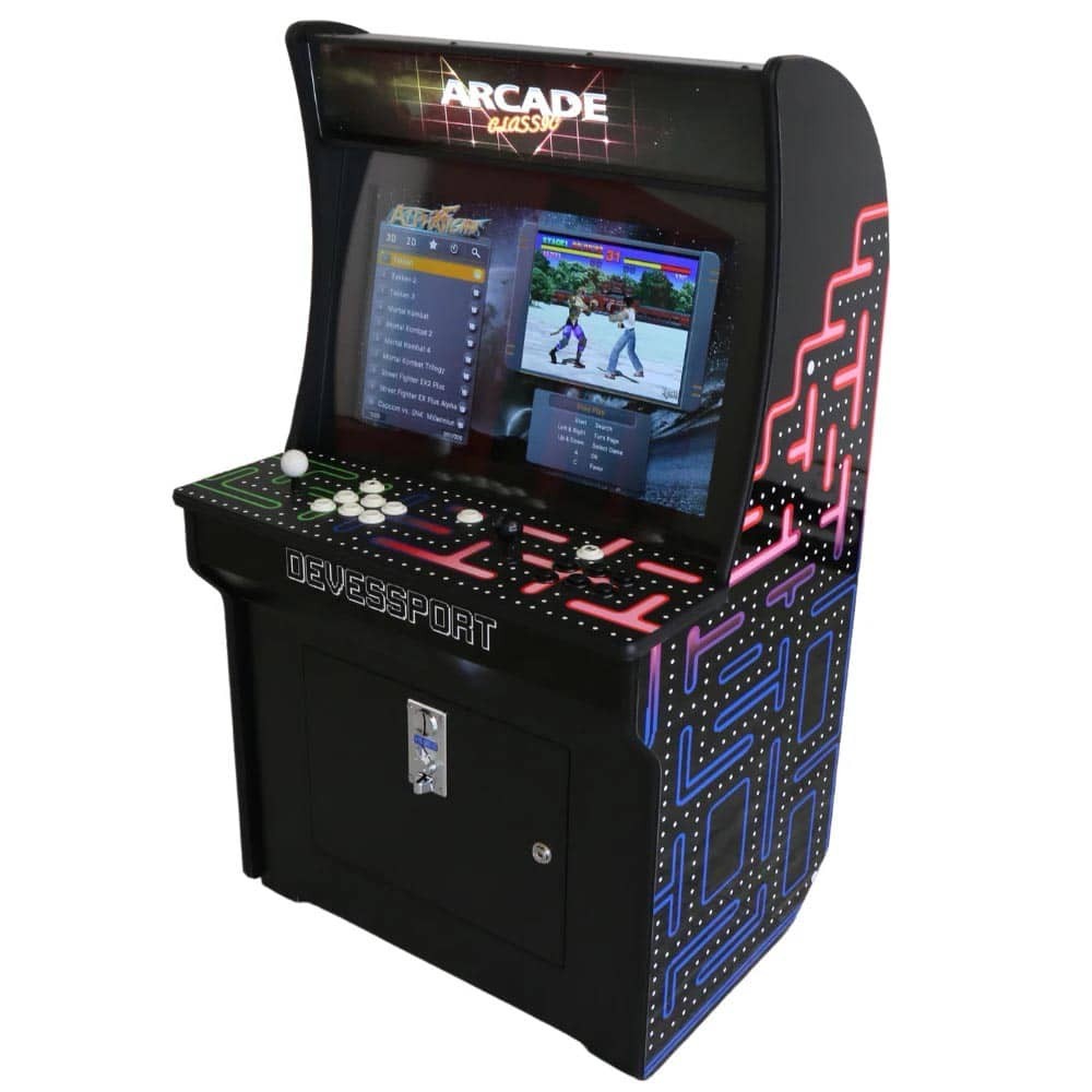 Masquedardos Big Arcade Pacman Arcade Machine 128cm 26 Pouces 2 Joueurs +6000 Jeux 3724