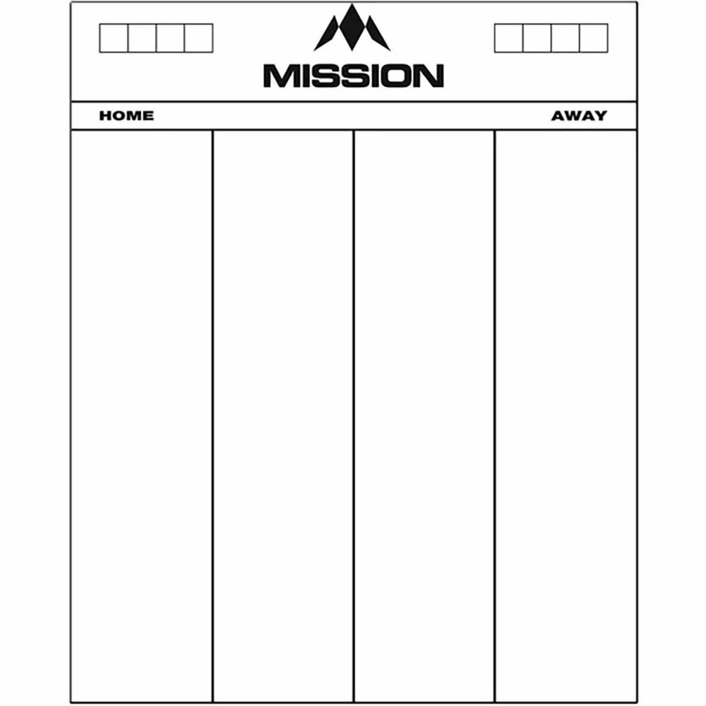 Masquedardos Table Mission Darts Whiteboard 501 white Mb02