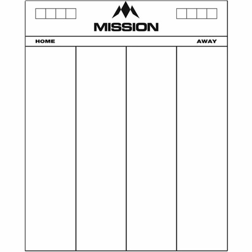 Masquedardos Table Mission Darts Whiteboard 501 white Mb02