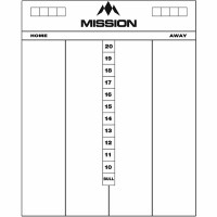 Masquedardos Table Mission Darts Whiteboard Cricket white Mb07