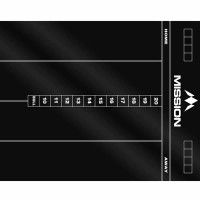 Masquedardos Tabulka Mission Darts Whiteboard Cricket Černý Mb06