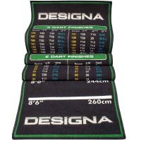 Masquedardos Chránič Suelo Designa Checkouts Non Slip Back Verde 290cmx60cm Mat19