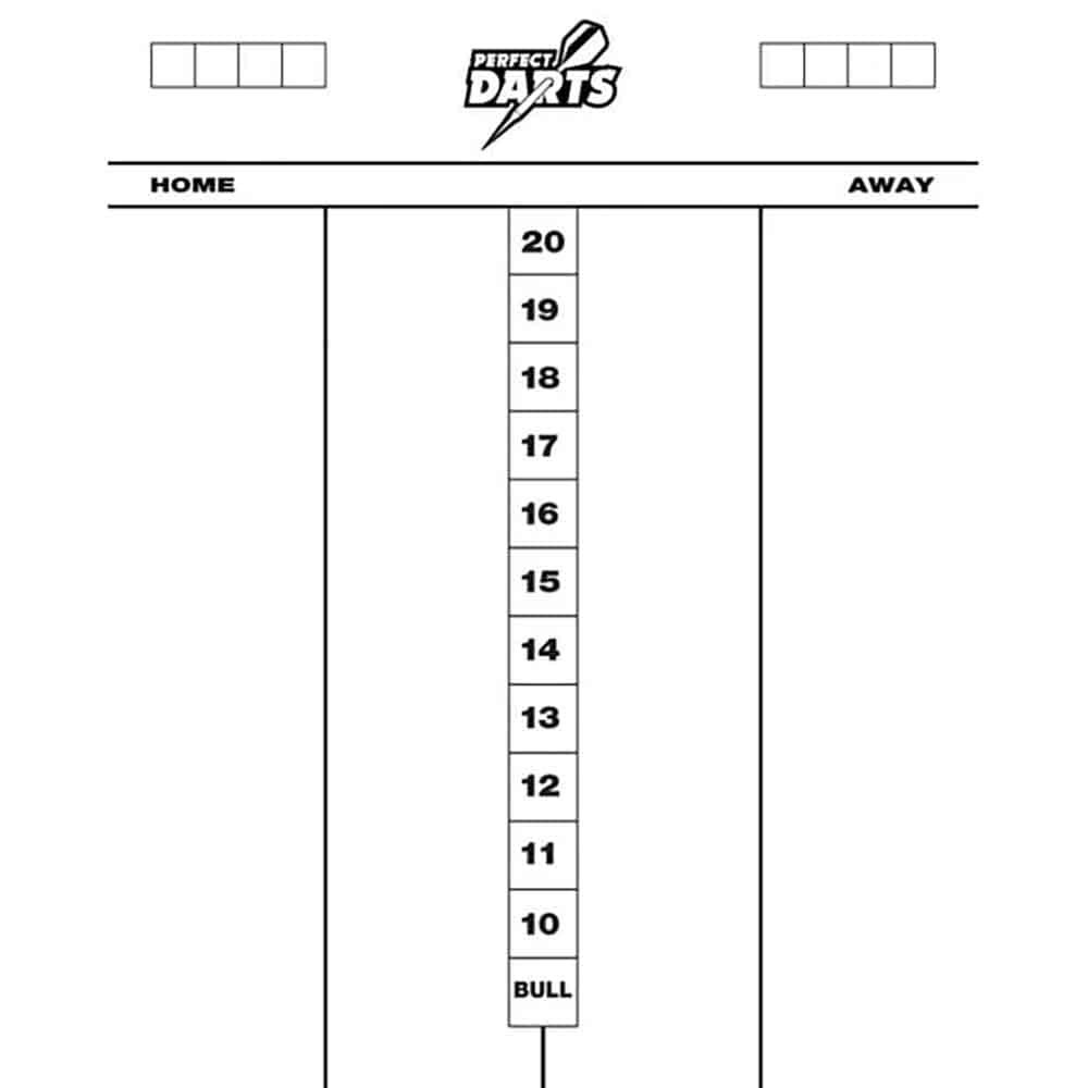 Masquedardos Perfectdarts Darts Cricket White Board Pdsco01